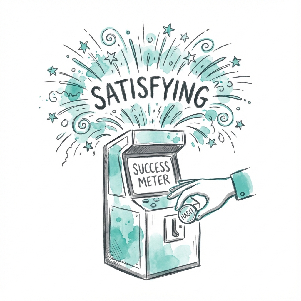 The Reward Spark: using the immediate satisfaction of a 'Success Meter' to reinforce the long-term habit loop