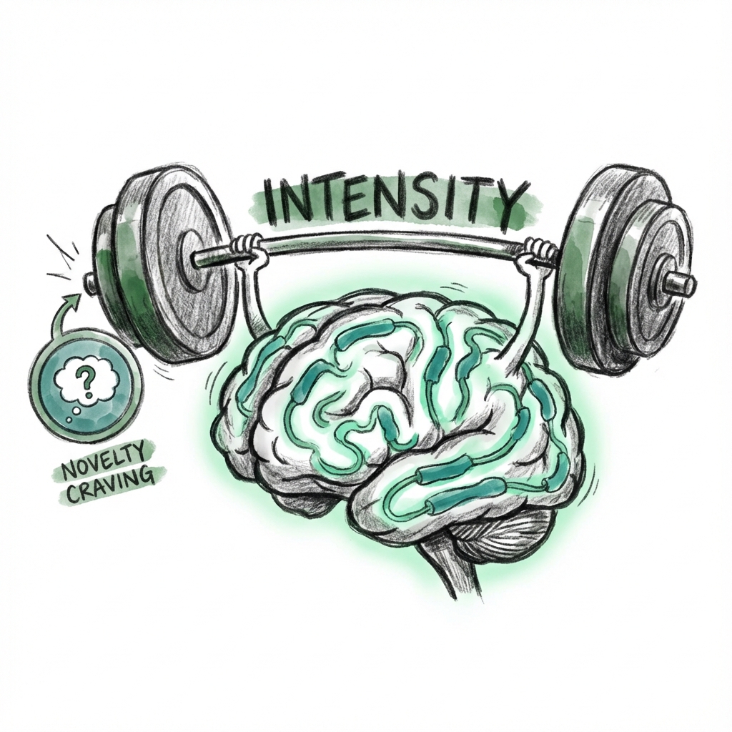 The Concentration Muscle: training the brain to lift the weight of intensity while resisting the craving for novelty