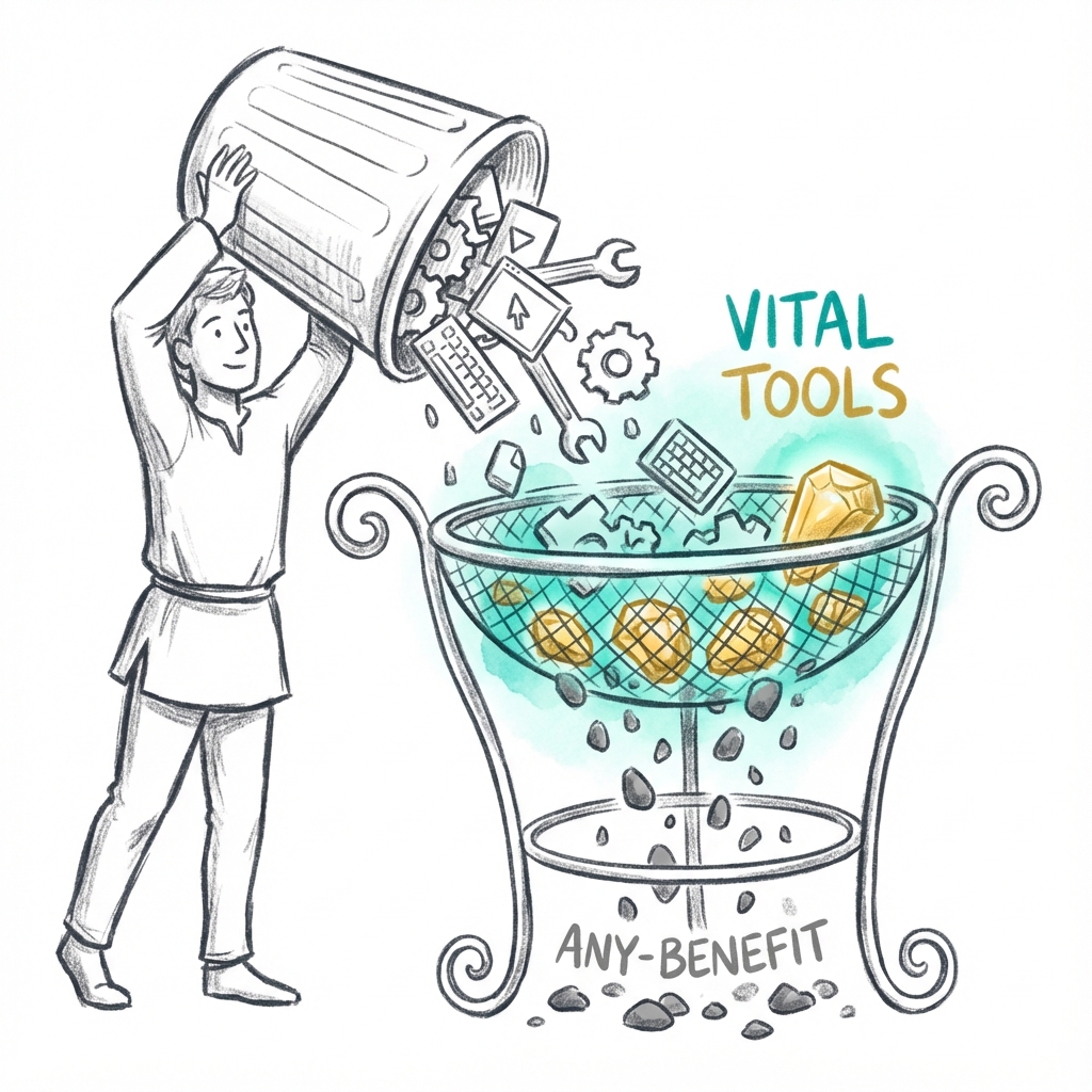 The Craftsman's Filter: choosing only the high-impact tools that substantially contribute to your core professional goals