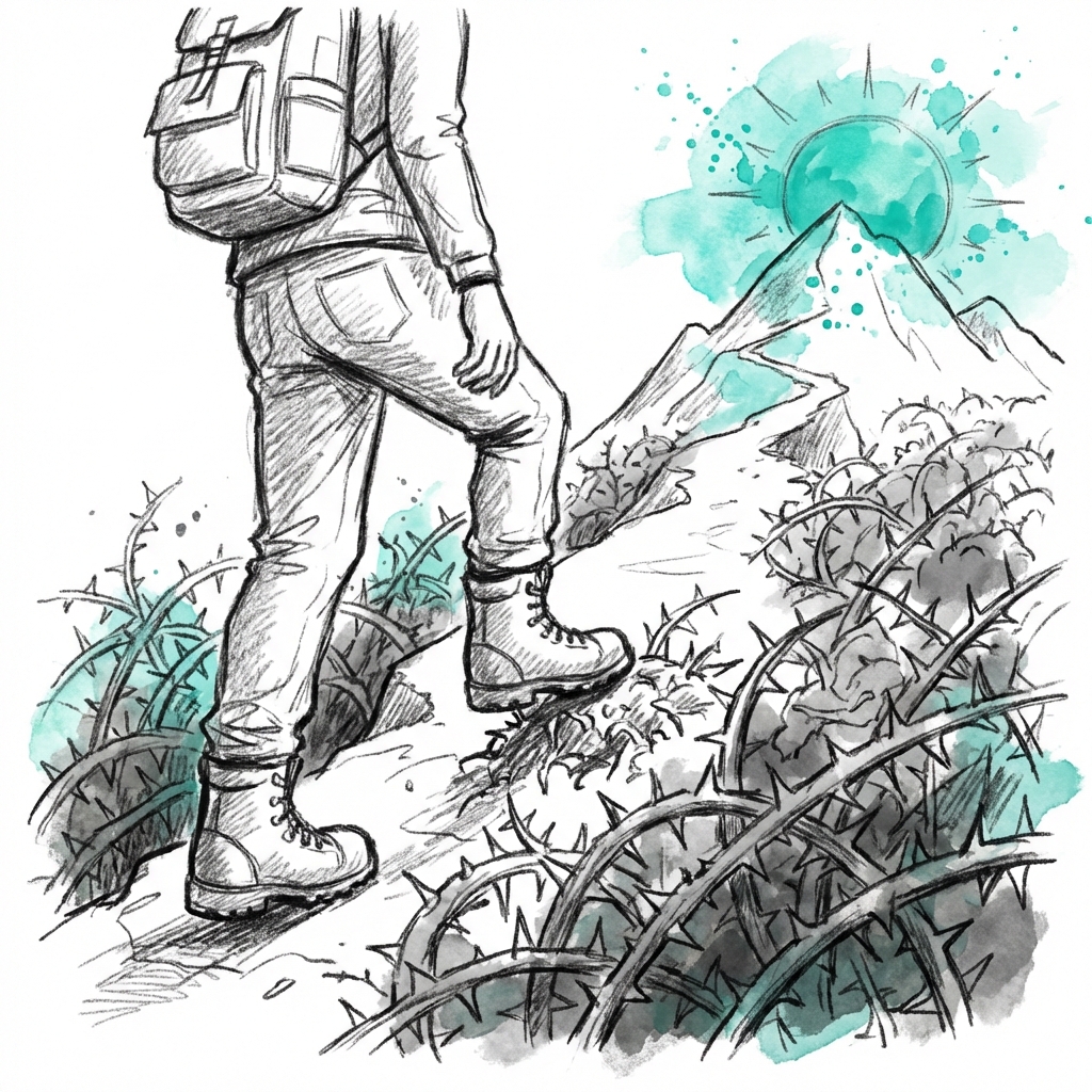 The Spiked Mountain Trail: real fulfillment is earned through the choosing and managing of our struggles, not the absence of them